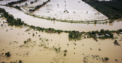 El Valle del Polochic, ubicado entre los departamentos de Alta Verapaz e Izabal, resultaba completamente inundado en una toma aérea realizada por la mañana del 06 de noviembre