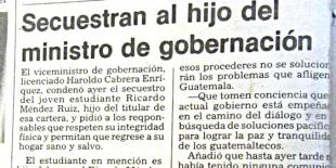 Méndez Ruiz: un secuestro político, una demanda política