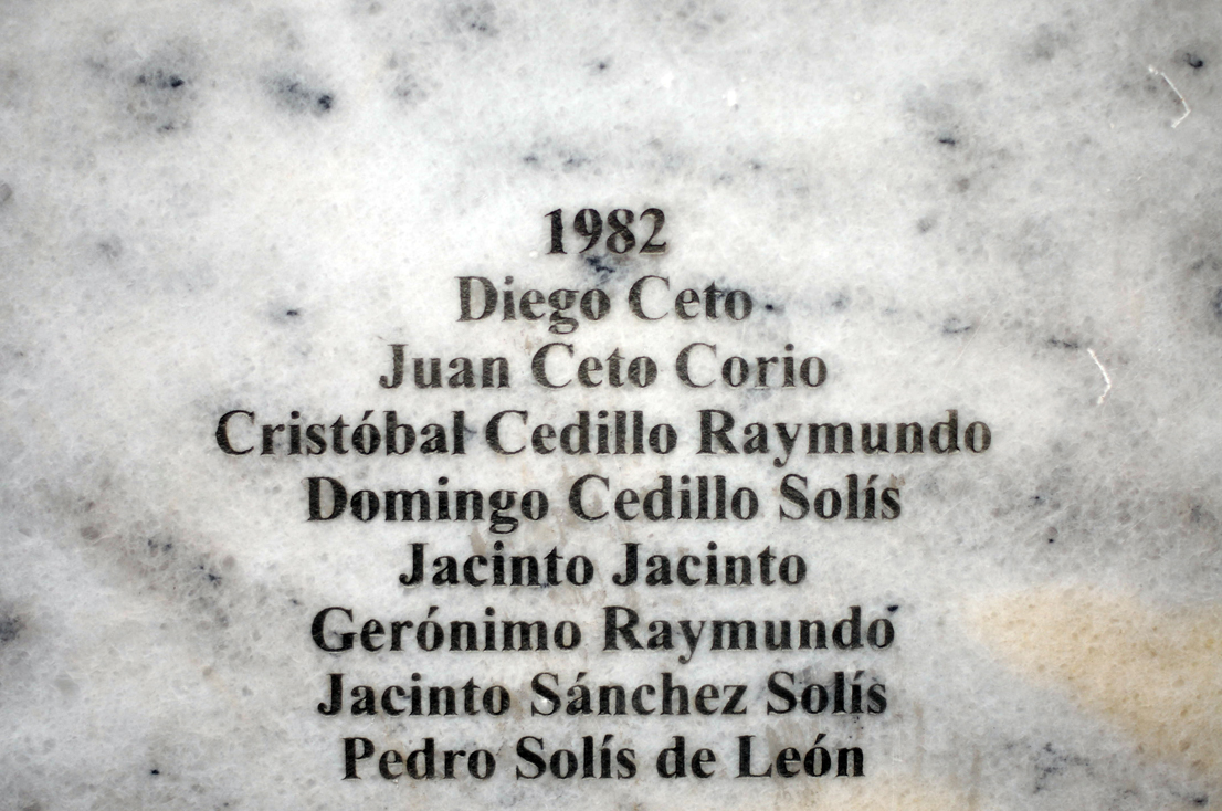 Los muertos de Acul, en 1982.