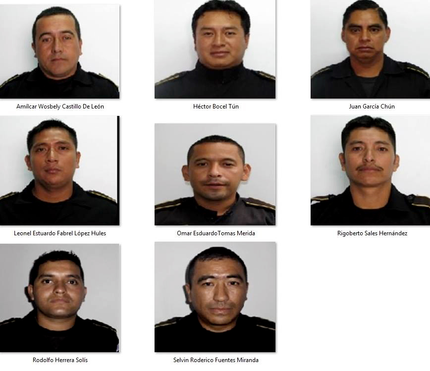 Los ocho agentes