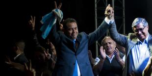 Jimmy interpreta su nuevo papel: el candidato ganador