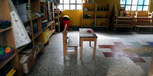 Una escuela sobre la falla del Polochic