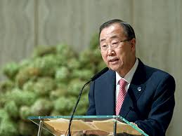 El secretario general de la ONU, Ban Ki-moon