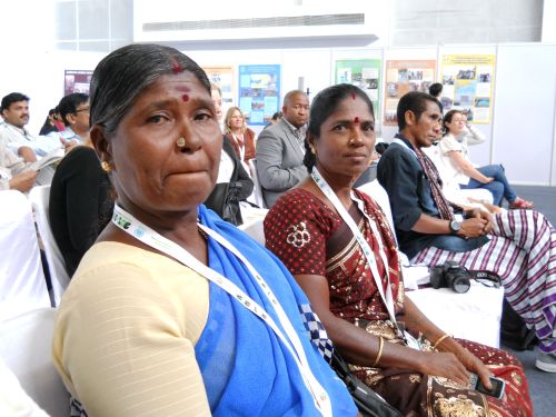 Lakshmi participa de actividades en la COP 11. Crédito: Keya Acharva/IPS