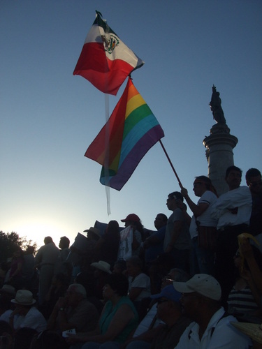El acto en Ciudad Juárez donde en junio de 2011 el movimiento ciudadano selló el pacto para promover la ley de víctimas Crédito: Daniela Pastrana /IPS