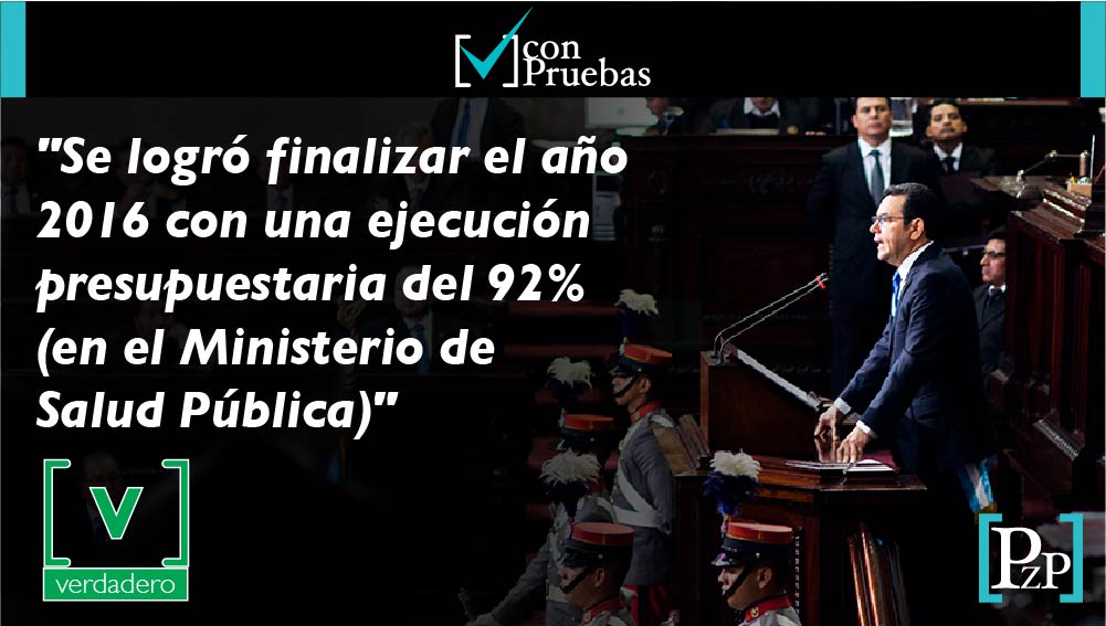 “Se logró finalizar el año 2016 con una ejecución presupuestaria del 92% (en el Ministerio de Salud Pública)”