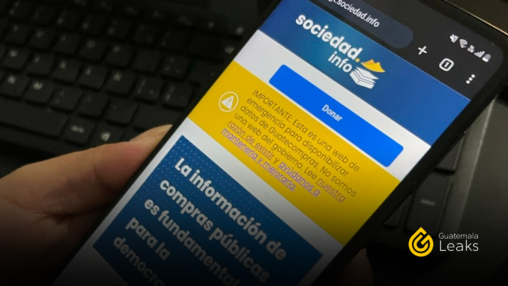 Accede a Sociedad.Info y fiscaliza los gastos mientras Guatecompras está fuera de línea