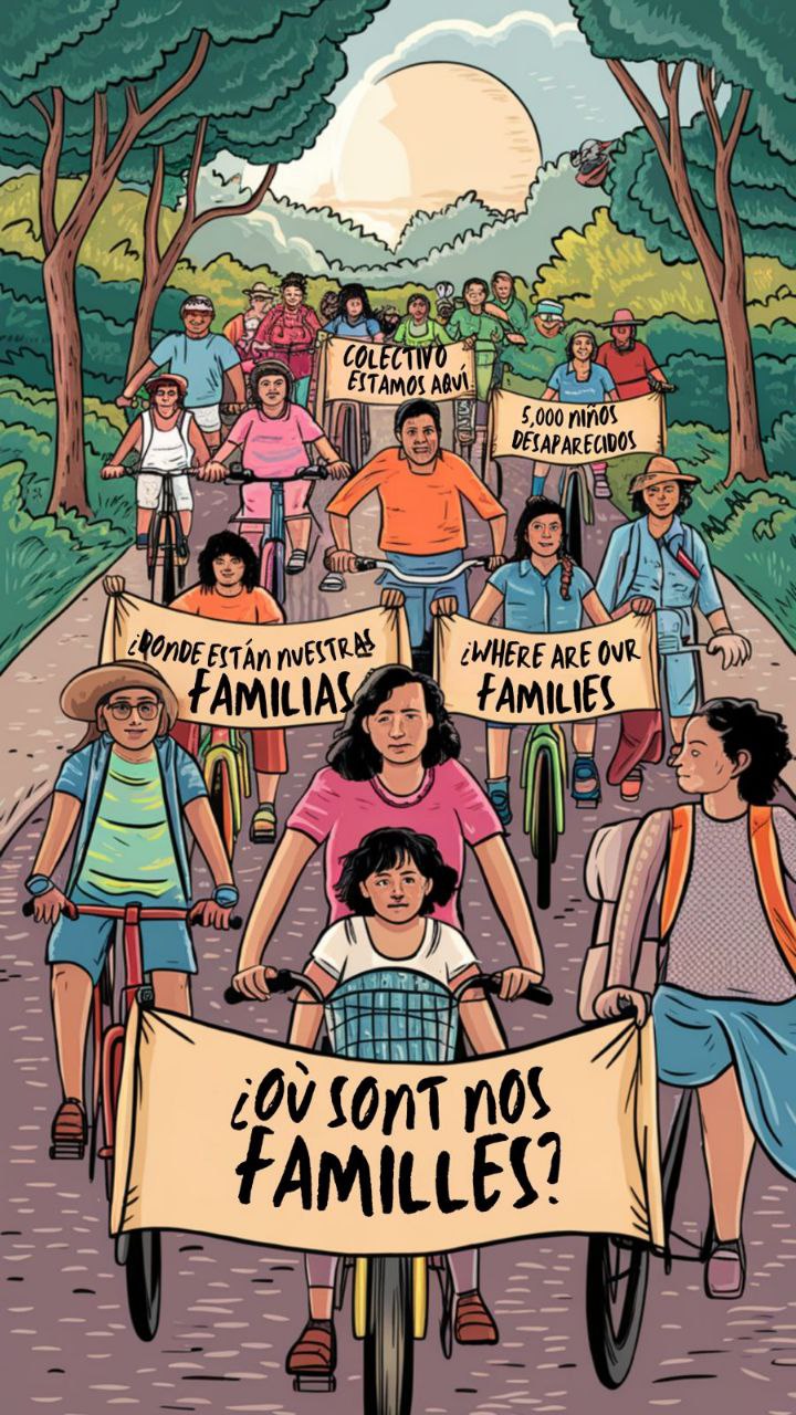 La bicicaravana de las infancias adoptadas ilegalemente:  ¡Estamos aquí!