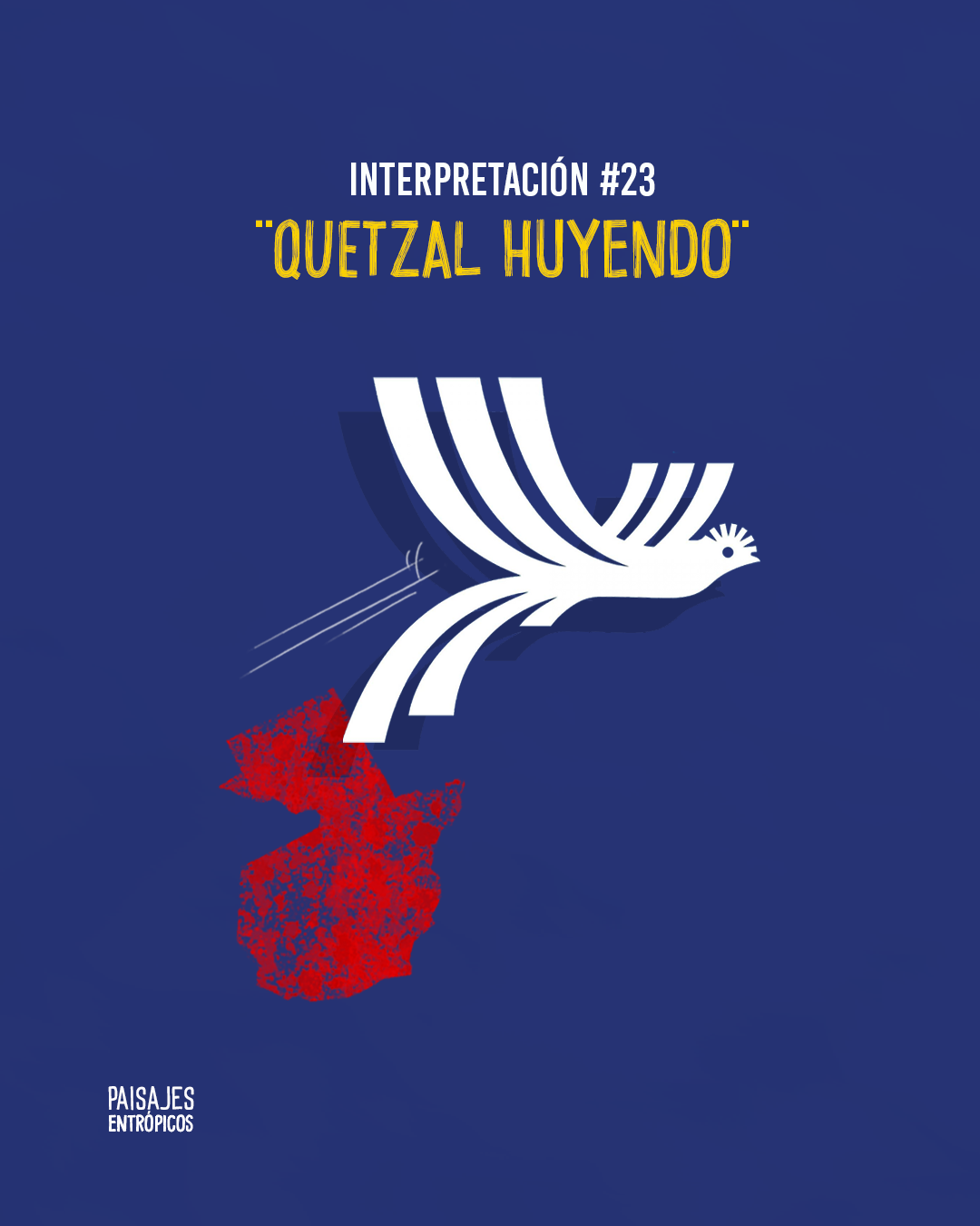 Quetzal huyendo
