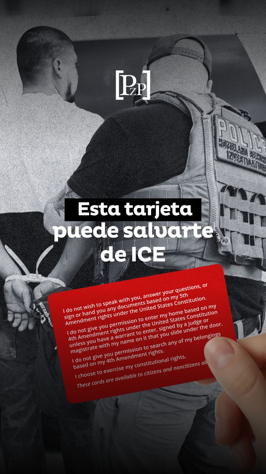 Esta tarjeta puede salvarte de ICE…
